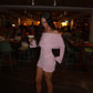 Meshki Marisol Off Shoulder Mini Dress | Baby Pink