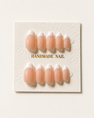 French Tip (Peach Base)