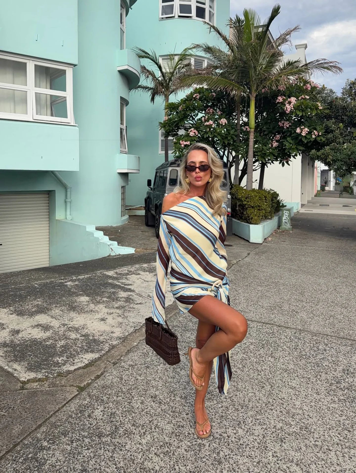 Benni Elise Mini Dress | Ocean Stripe