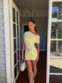 Benni Otto Mini Dress Lemon available for hire at The Label Hire