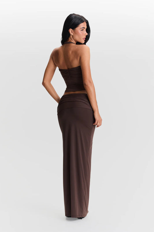 Sasha Therese Blair Top & Mila Maxi | Chocolate Brown