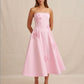 By Johnny Sky Flower Strapless Dress | Pastel Pink