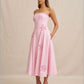 By Johnny Sky Flower Strapless Dress | Pastel Pink