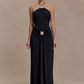 Meshki Quincy Halter Maxi Dress | Black