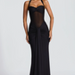 Babyboo Vixen Maxi Dress Black available to hire from The Label Hire. 