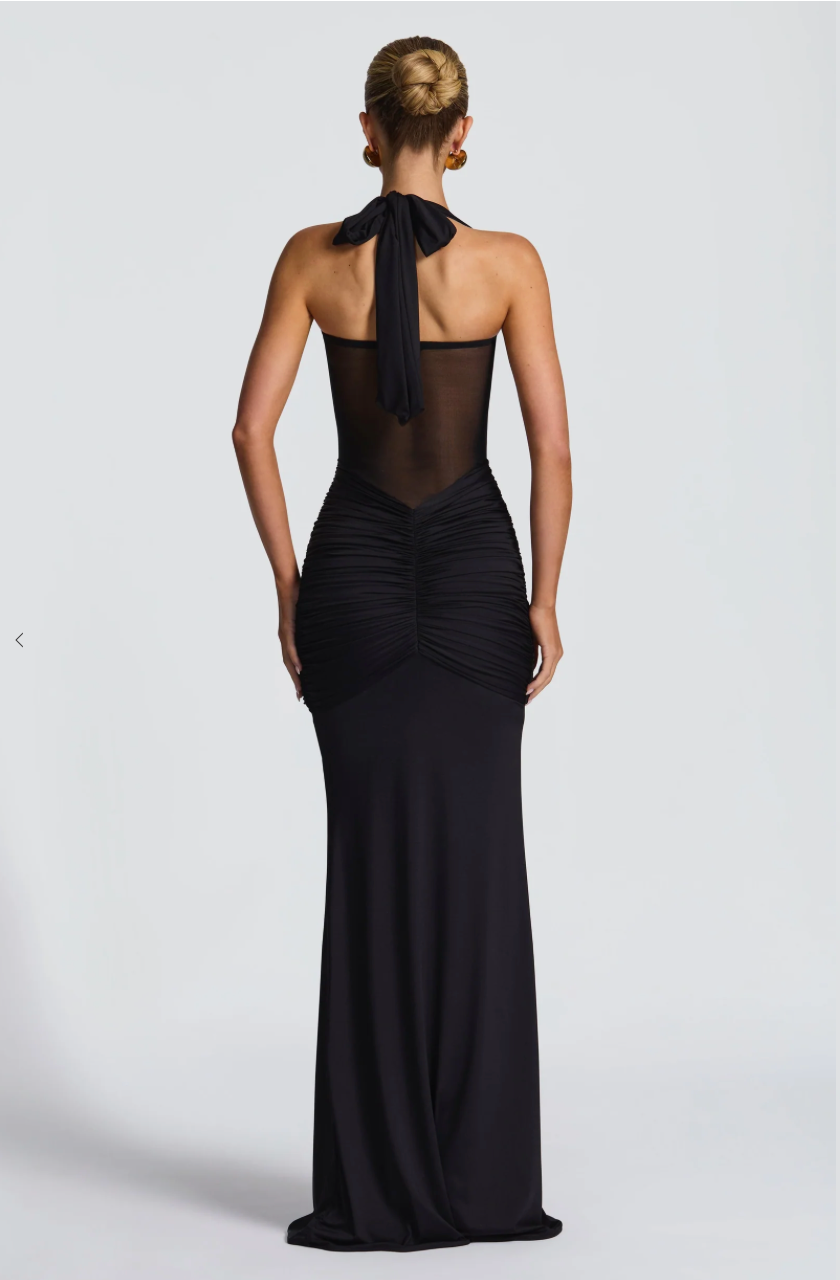 Babyboo Vixen Maxi Dress Black available to hire from The Label Hire. 