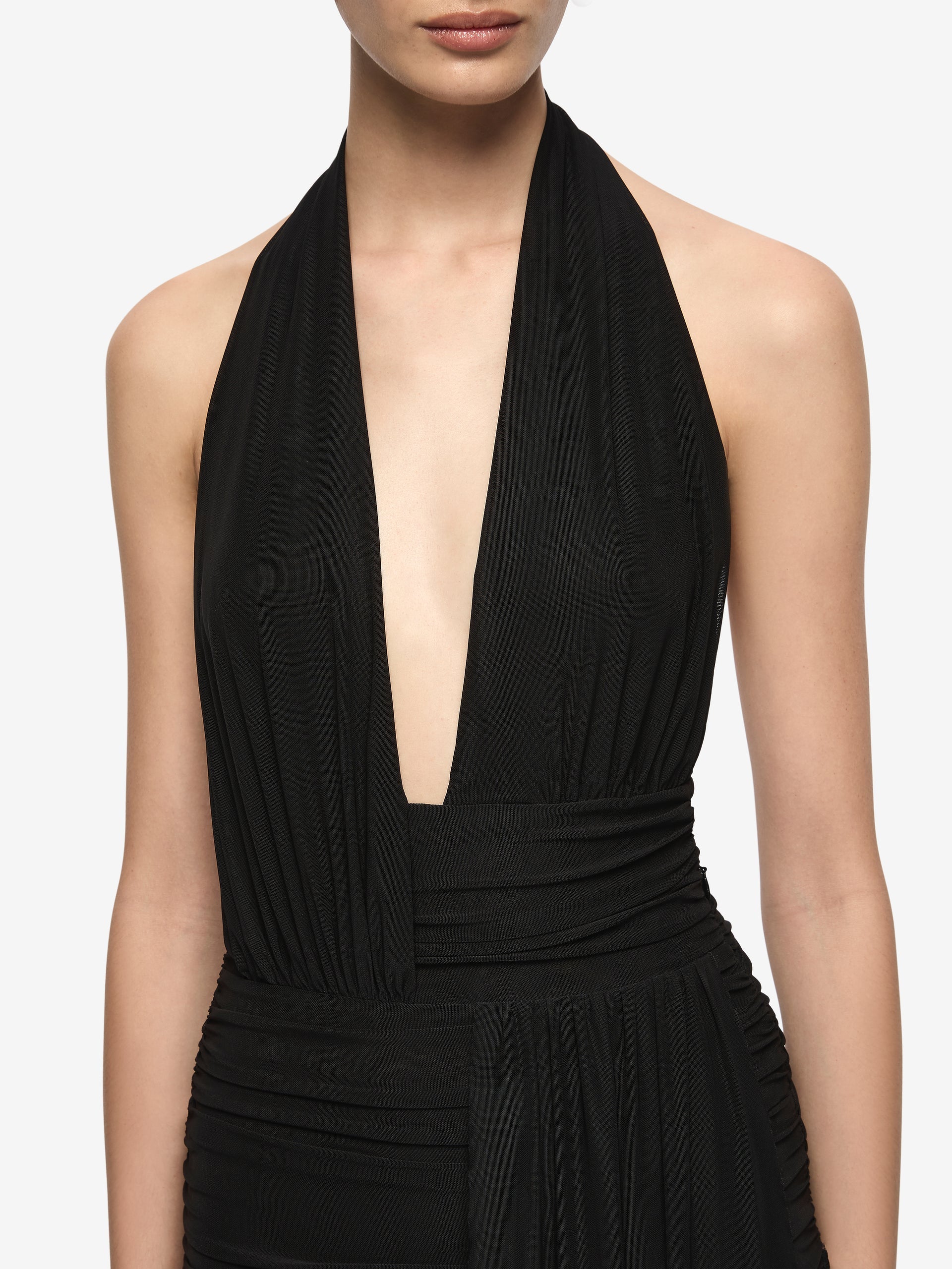 Bec + Bridge Cassie Drape Maxi Dress black available for hire at The Label Hire. 