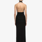 Bec + Bridge Cassie Drape Maxi Dress black available for hire at The Label Hire. 