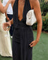 Bec + Bridge Cassie Drape Maxi Dress black available for hire at The Label Hire. 