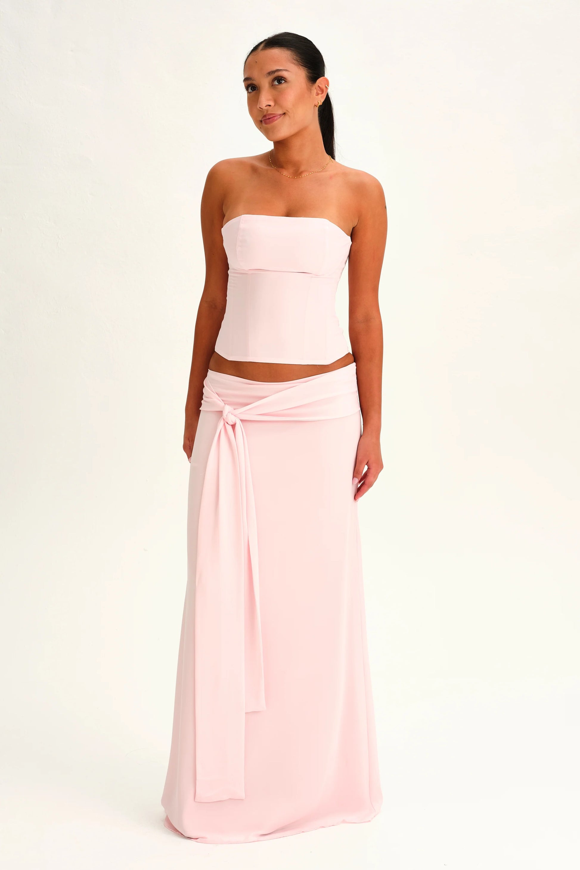 Dear Frankie Charlotte Maxi Set Ballerina available for hire from The Label Hire