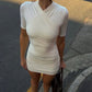 Kookai Benny Mini Dress Coconut Milk available for hire at The Label Hire. 